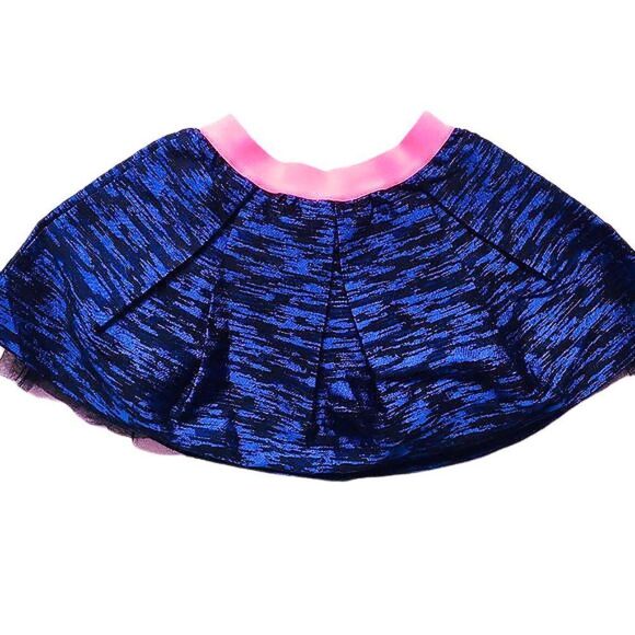 NEW Billieblush Jacquard Skirt Neon Pink Trim - Picture 5 of 7